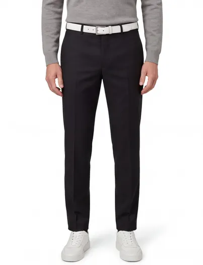 M.E.N.S. M.E.N.S. pantalon wol Madison-U zwart