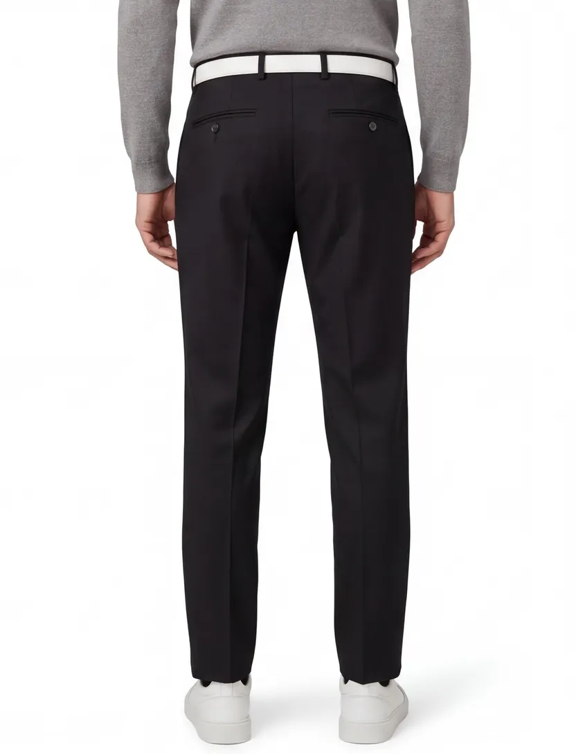 M.E.N.S. pantalon wol Madison-U zwart