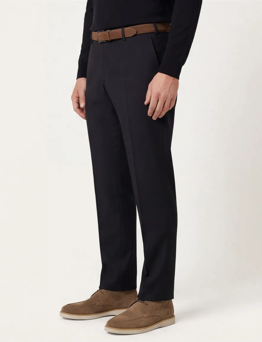 M.E.N.S. pantalon marineblauw wol Madison-U