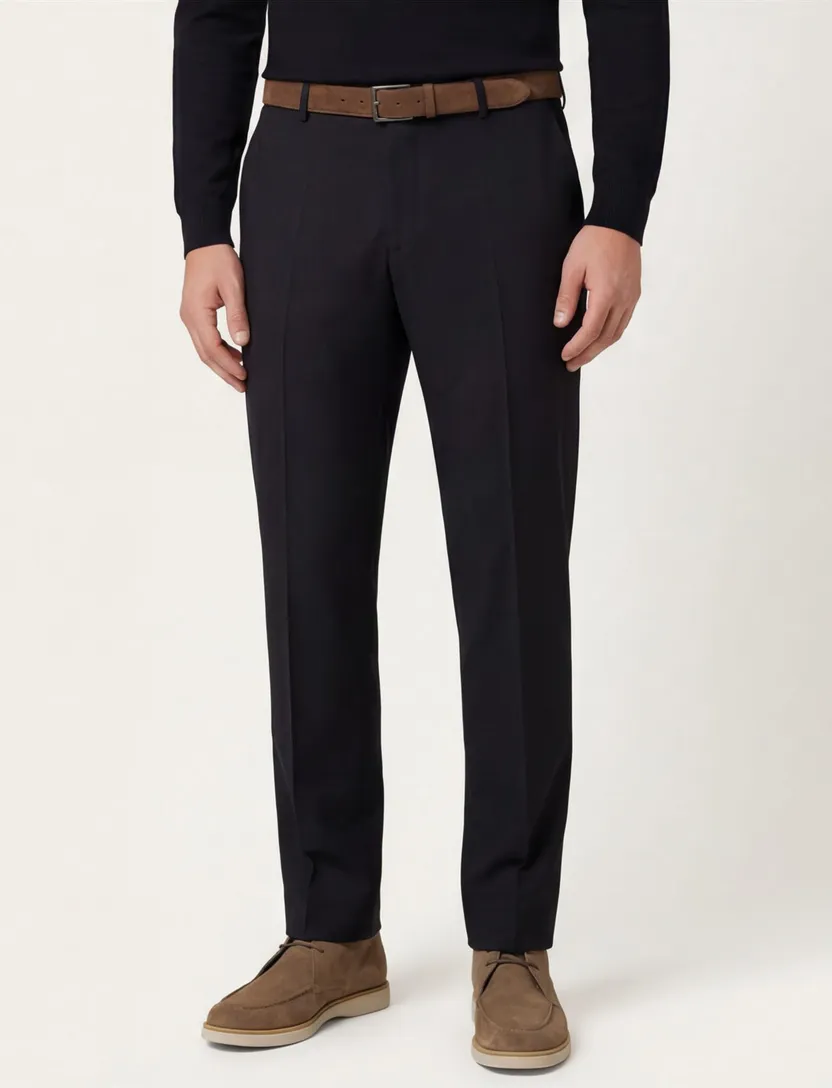 M.E.N.S. pantalon marineblauw wol Madison-U