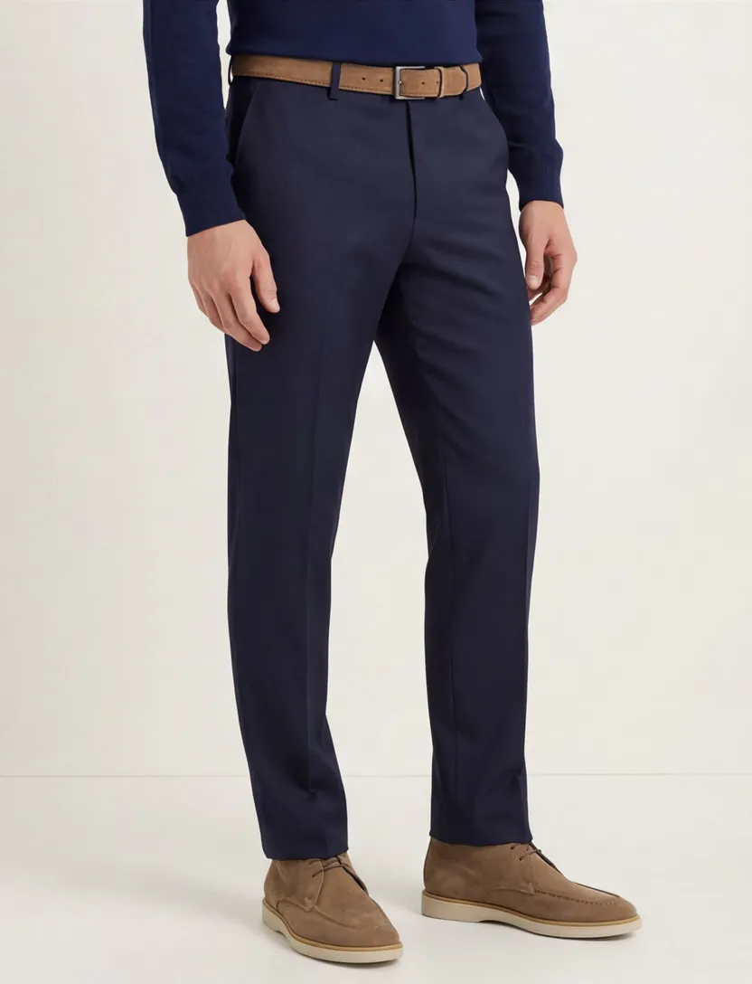 M.E.N.S. pantalon wol Madison-U blauw