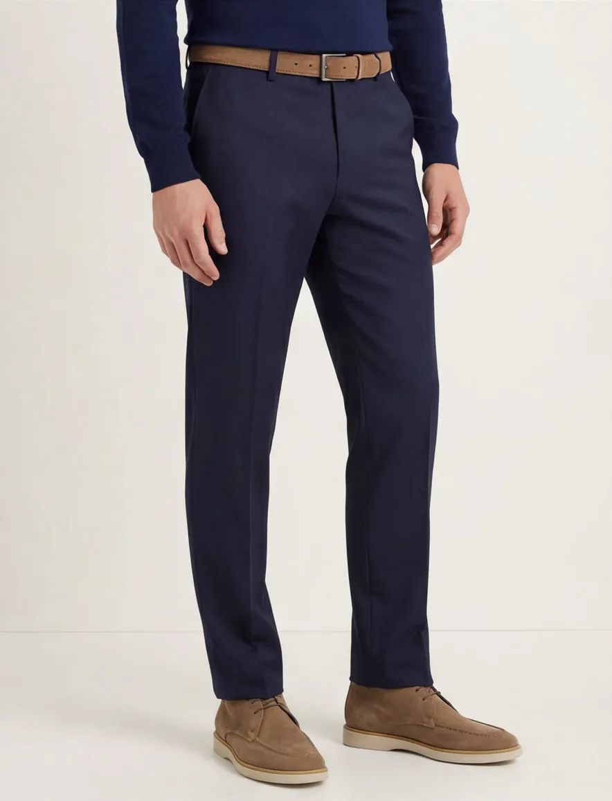 M.E.N.S. pantalon wol Madison-U blauw