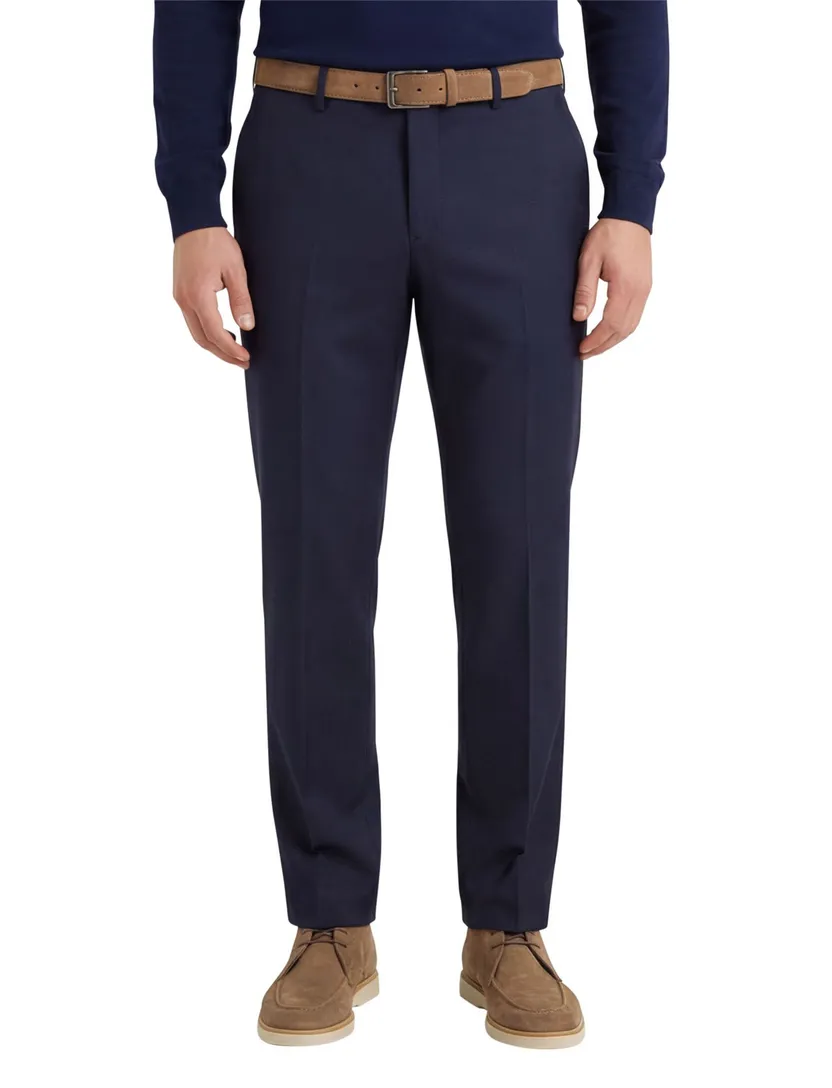 M.E.N.S. pantalon wol Madison-U blauw