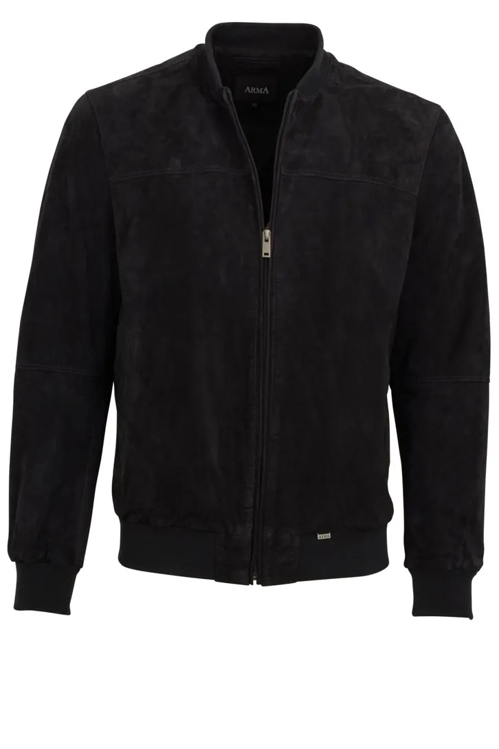 Arma bomberjack leder Cesar kleur Night