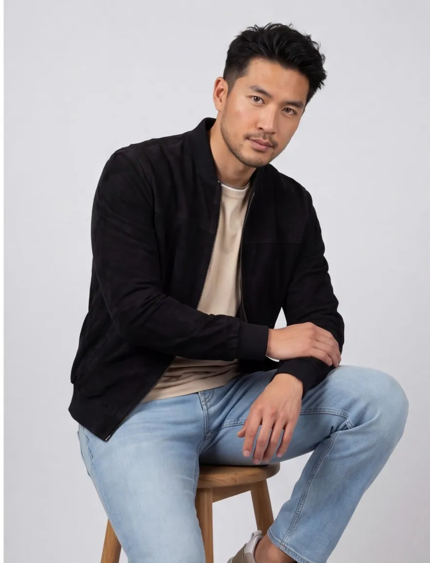 Suede jack navy Portofino Arma