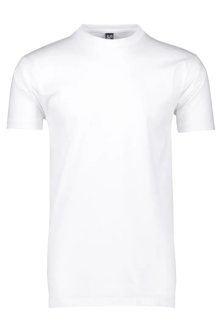 Alan Red t-shirt effen Virgina katoen wit 3-pack