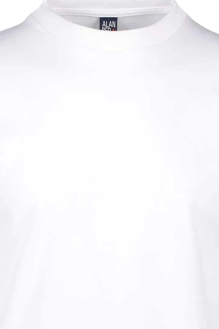 Alan Red t-shirt effen Virgina katoen wit 3-pack