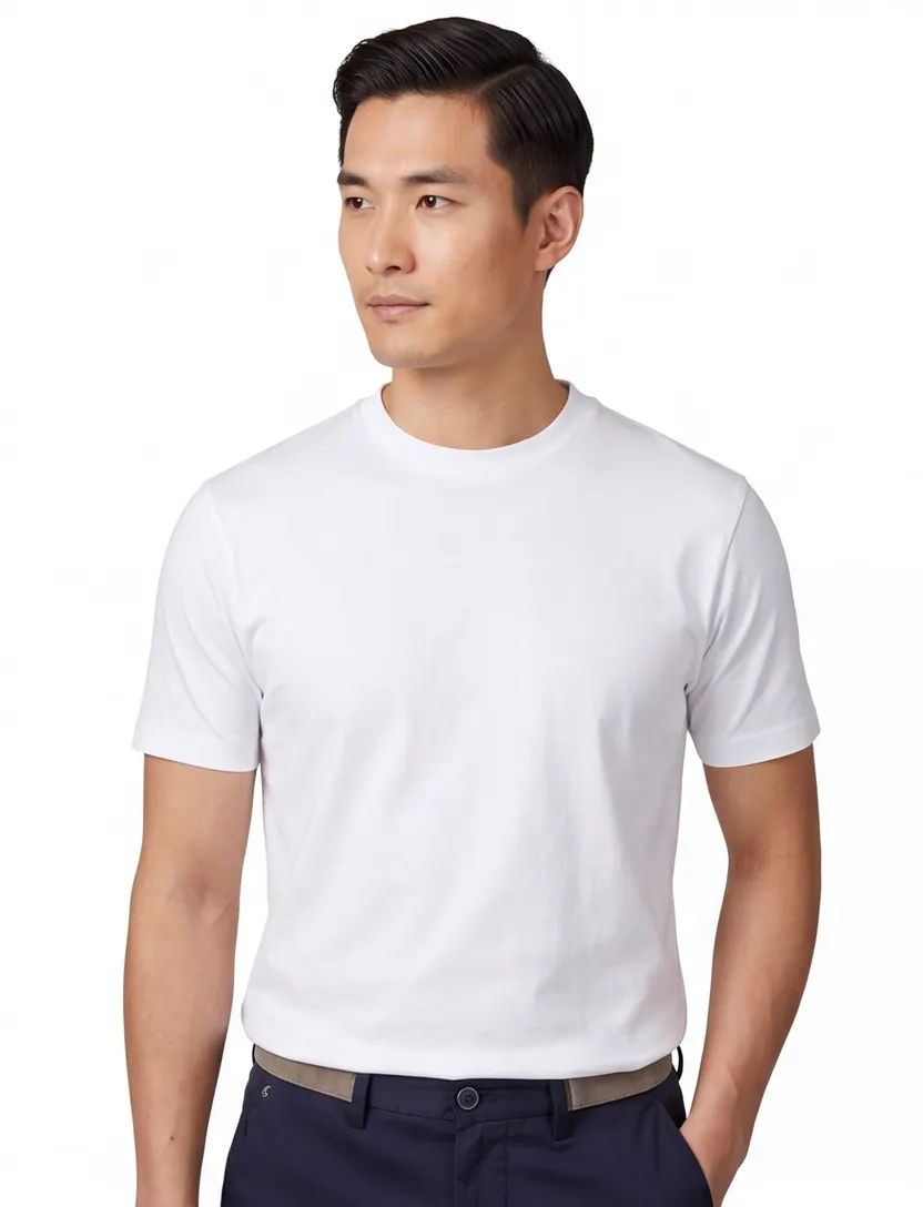 Alan Red t-shirt effen Virgina katoen wit 3-pack