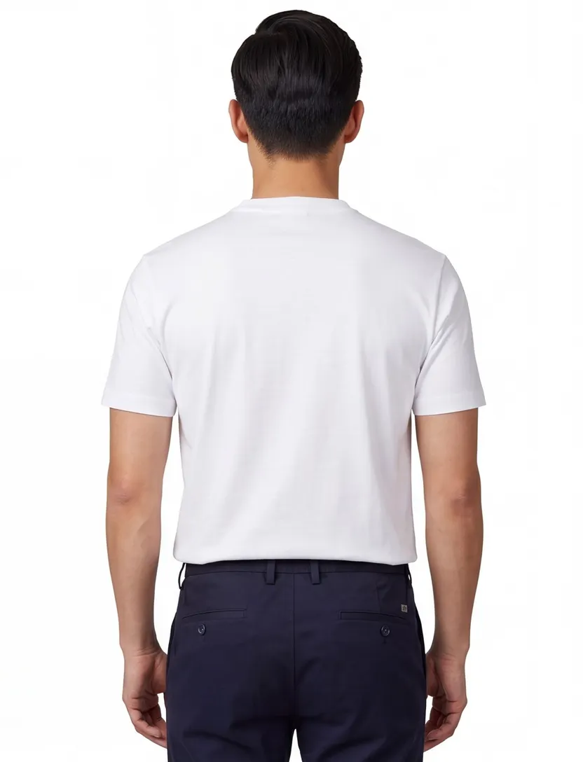 Alan Red t-shirt effen Virgina katoen wit 3-pack