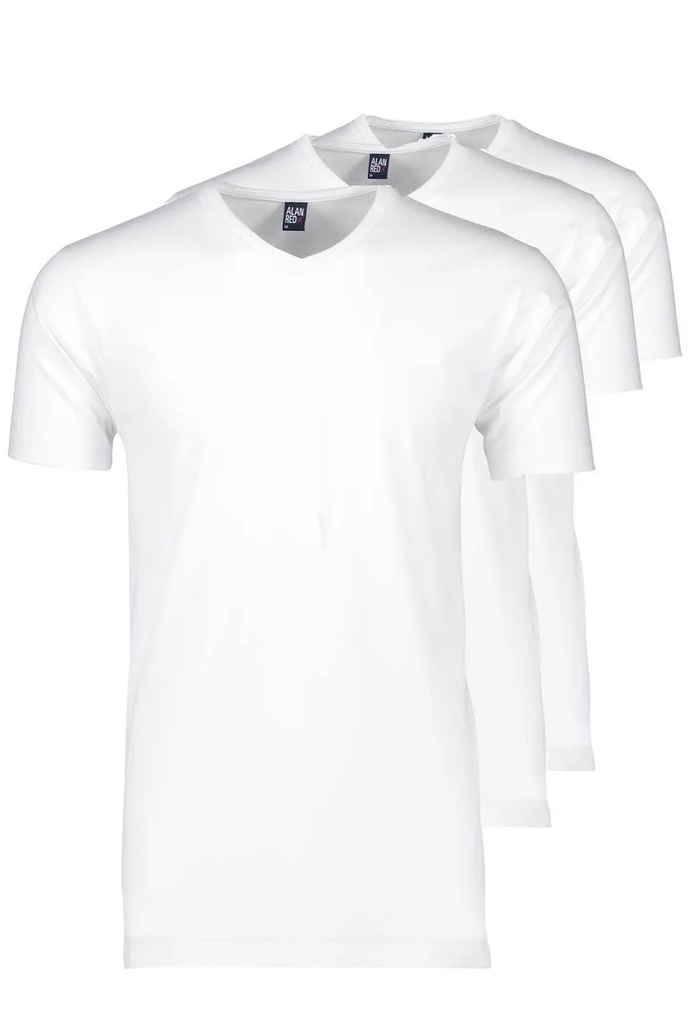 t-shirt Alan Red Alan Red t-shirts aanbieding effen katoen wit
