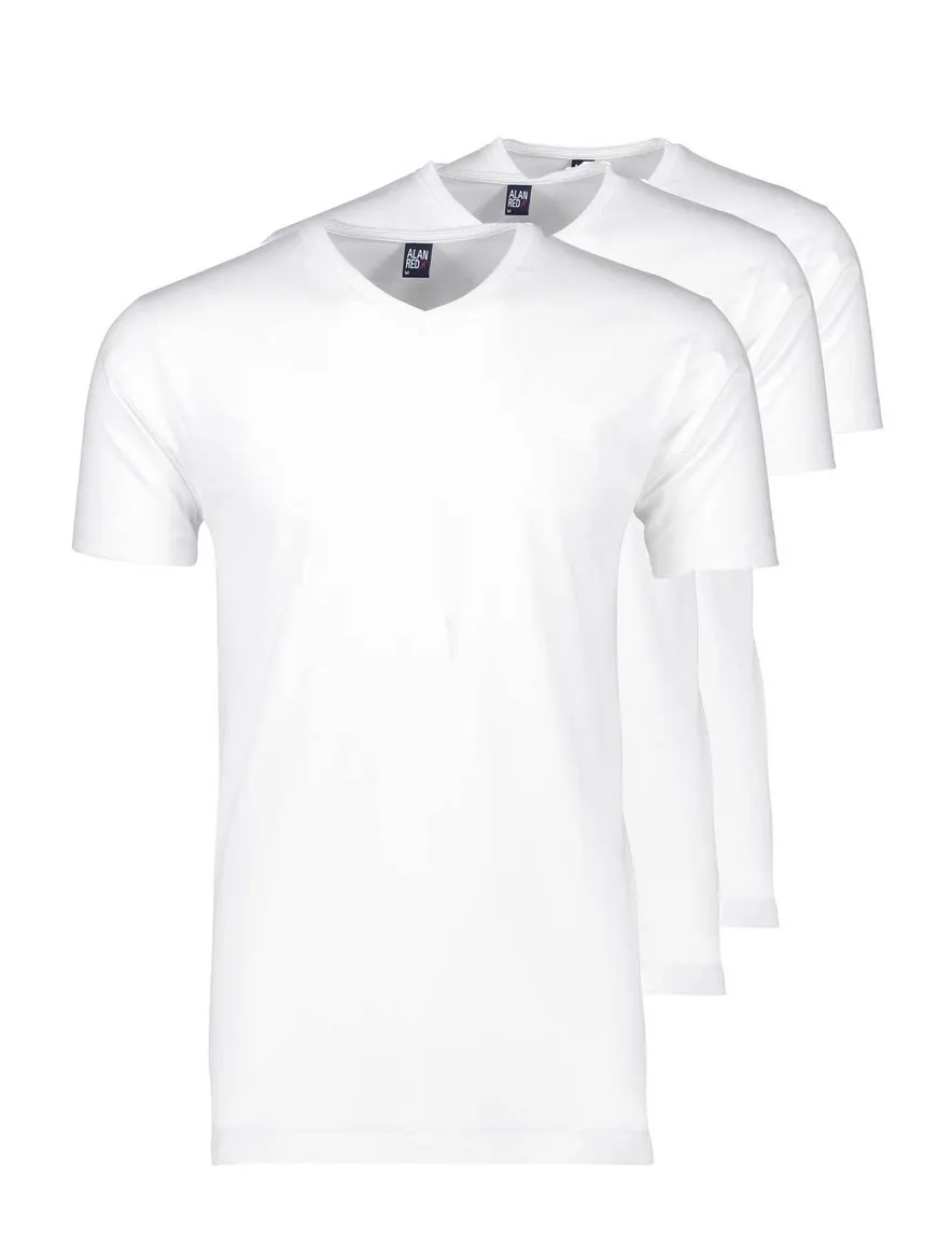 t-shirt Alan Red Alan Red t-shirts aanbieding effen katoen wit