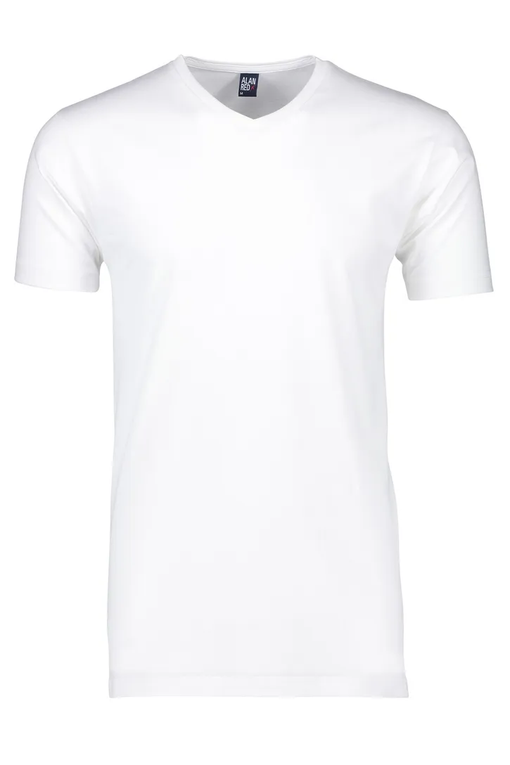 Alan Red t-shirt West Virginia aanbieding effen katoen wit 3-pack