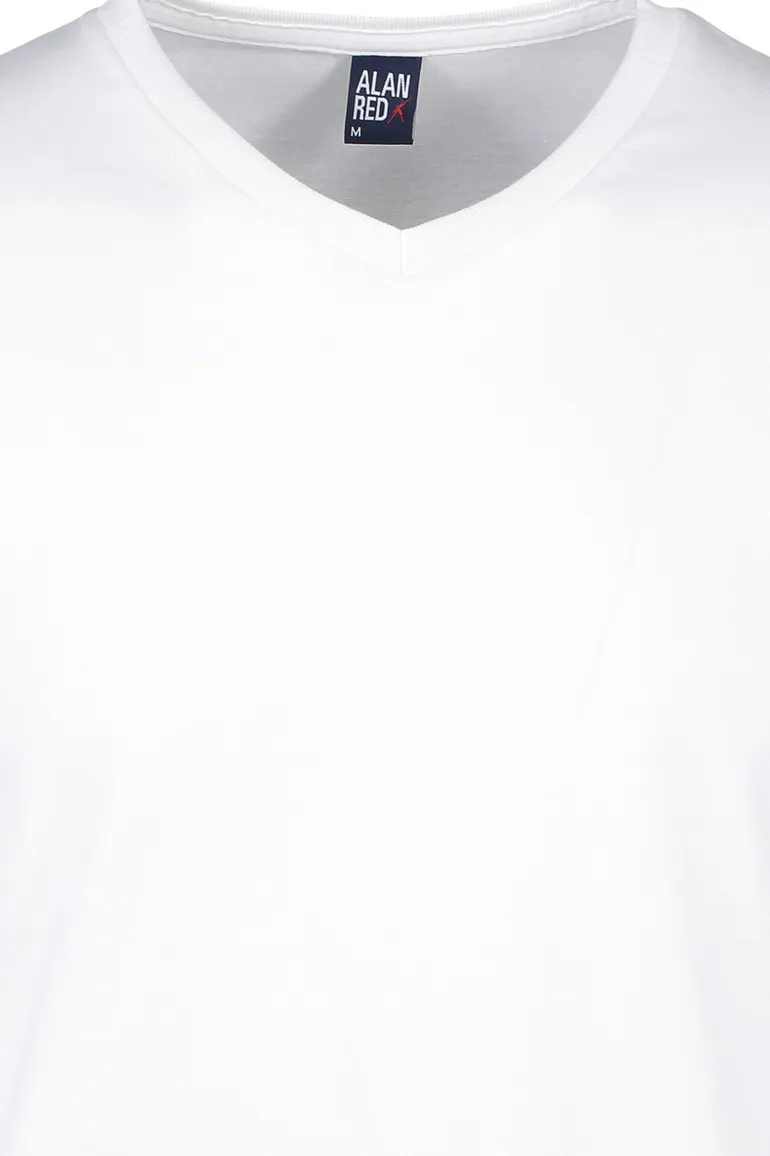 t-shirt Alan Red Alan Red t-shirts aanbieding effen katoen wit