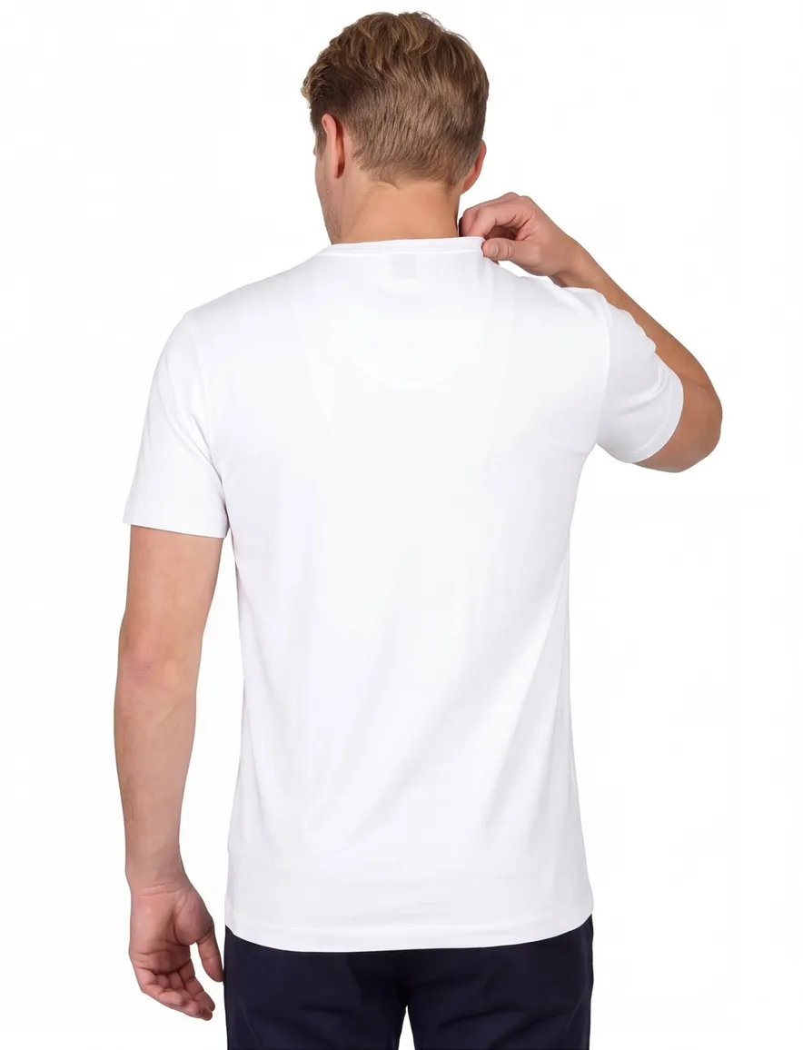 Alan Red West Virgina t-shirt wit effen katoen 3-pack