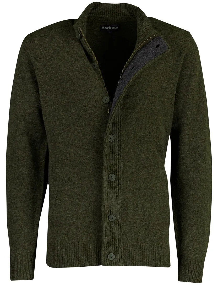 Vest Barbour donkergroen gemêleerd