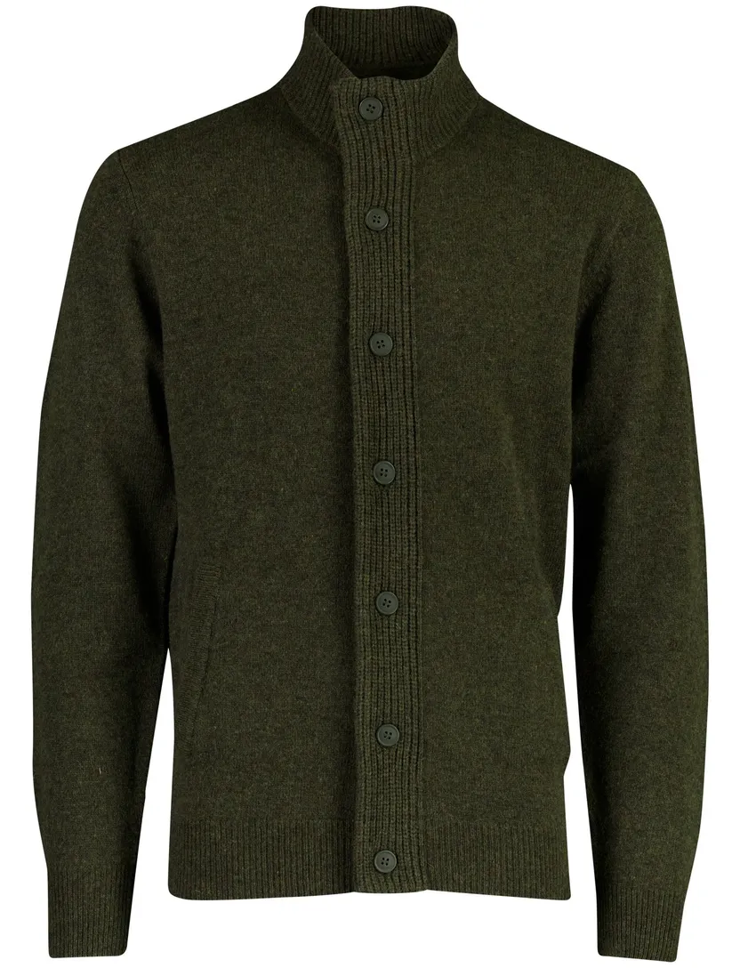 Vest Barbour donkergroen gemêleerd