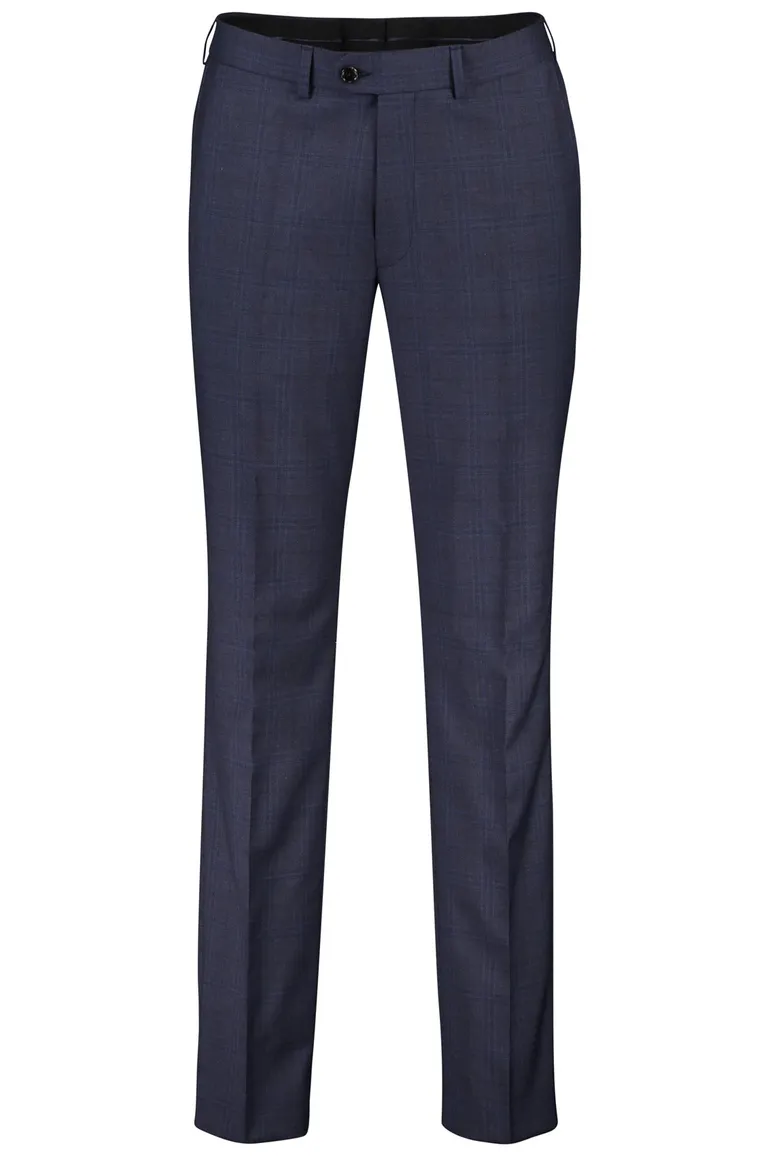 Dressler pantalon Mix & Match donkerblauw ruit wol