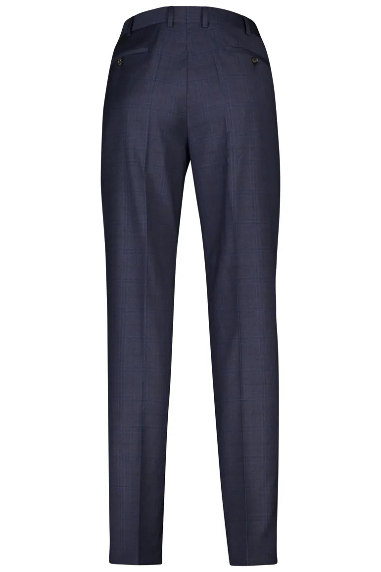 Dressler pantalon Mix & Match donkerblauw ruit wol