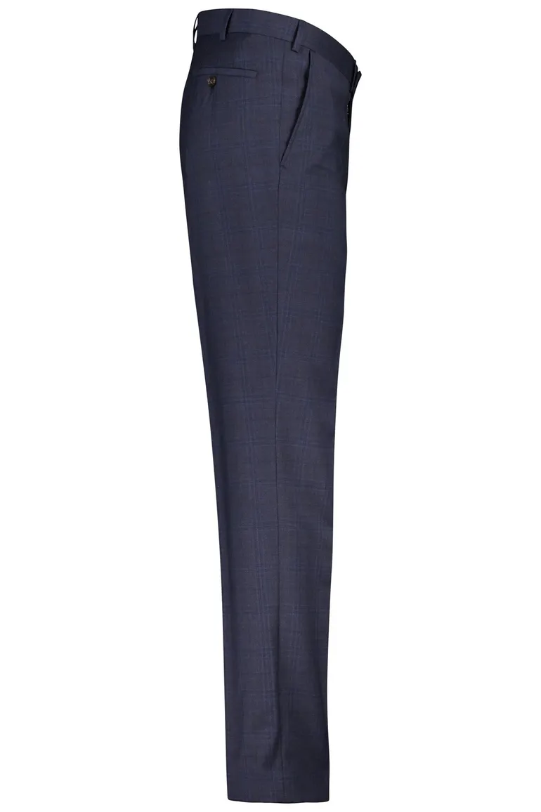 Dressler pantalon Mix & Match donkerblauw ruit wol