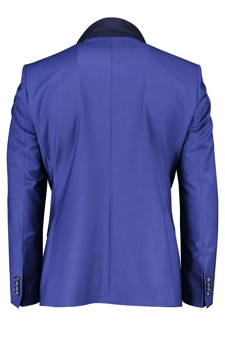 Roy Robson colbert Mix & Match blauw effen