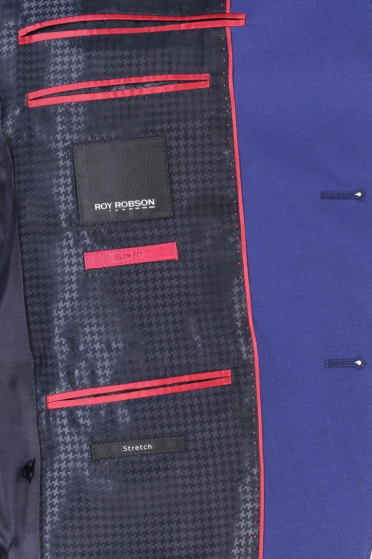 Roy Robson colbert Mix & Match blauw effen