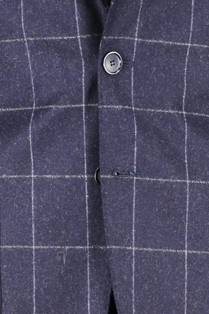 Digel colbert Edward blok donkerblauw melange