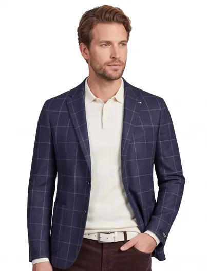 Digel Digel colbert Edward blok donkerblauw melange