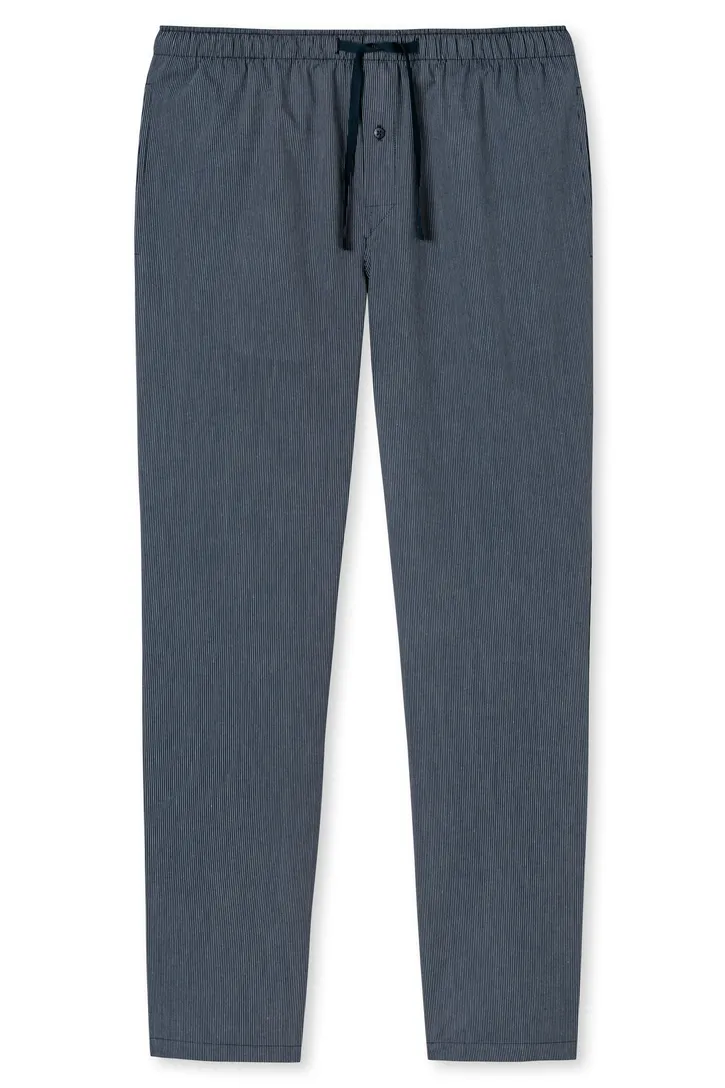 Mix & Relax Schiesser pyjamabroek lang gestreept blauw