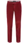Hiltl corduroy broek rood effen corduroy, katoen modern fit