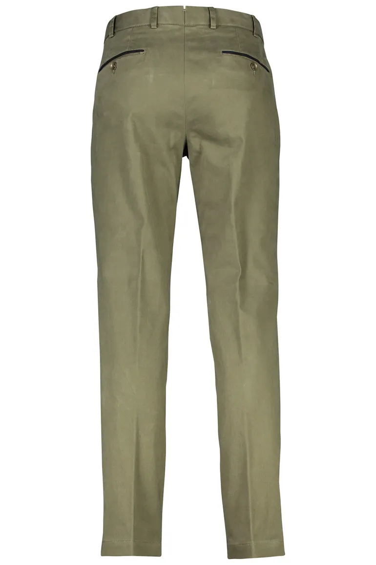 Hiltl katoenen pantalon Peaker-s groen flatfront