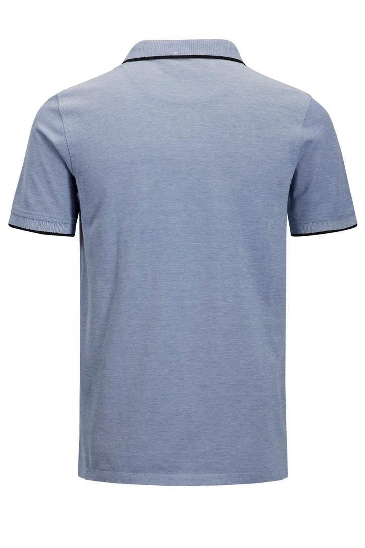 Jack & Jones polo Plus Size lichtblauw effen katoen wijde fit