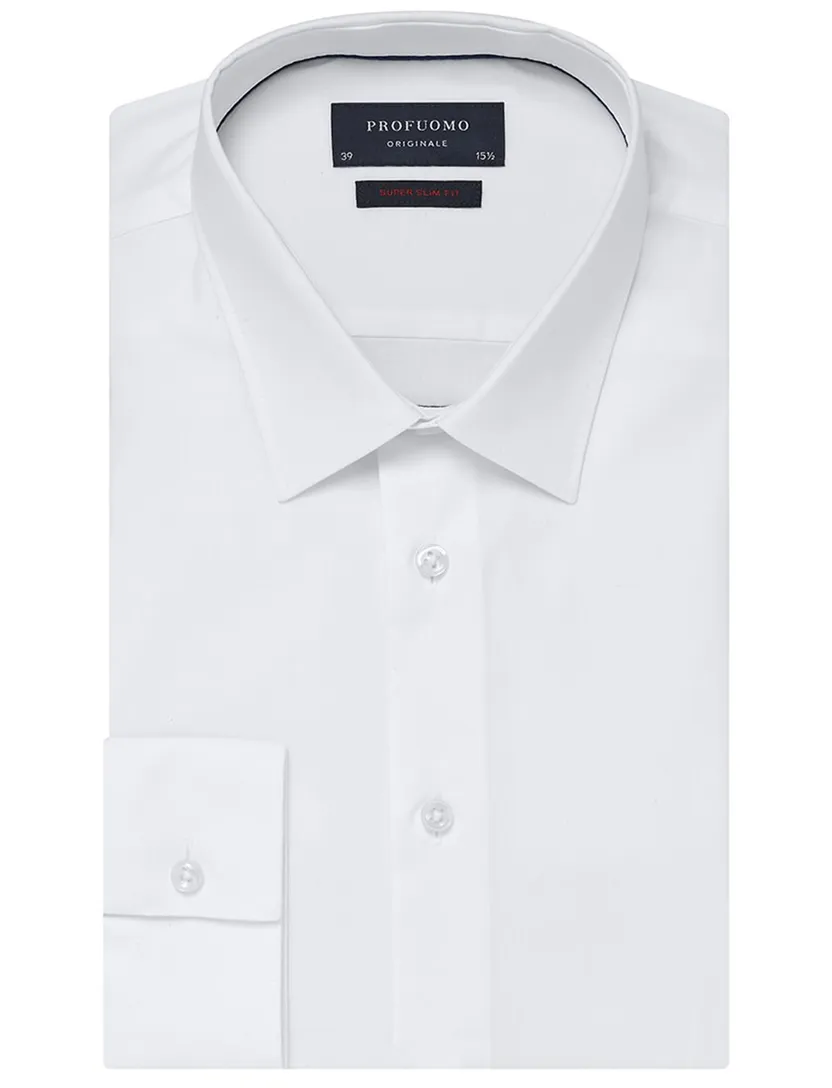 Overhemd Profuomo Originale wit Super Slim Fit