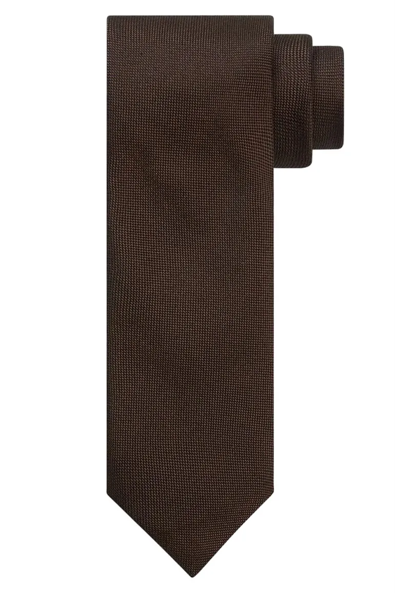 Profuomo stropdas bruin structuur