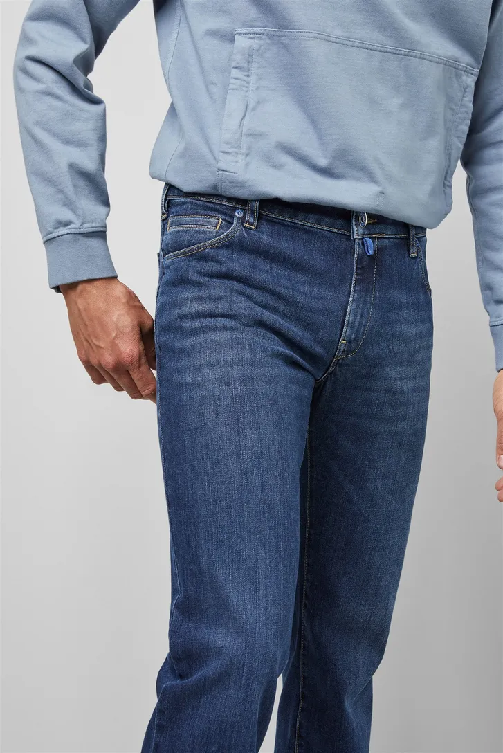 Meyer jeans marine blauw Regular Fit denim