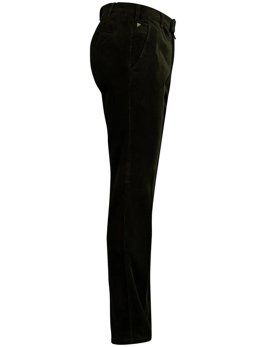 Meyer Pantalon wol groen corduroy Bonn