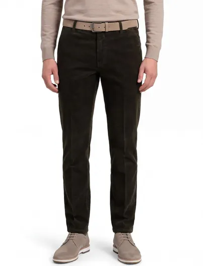 Meyer Meyer Bonn broek donkergroen corduroy