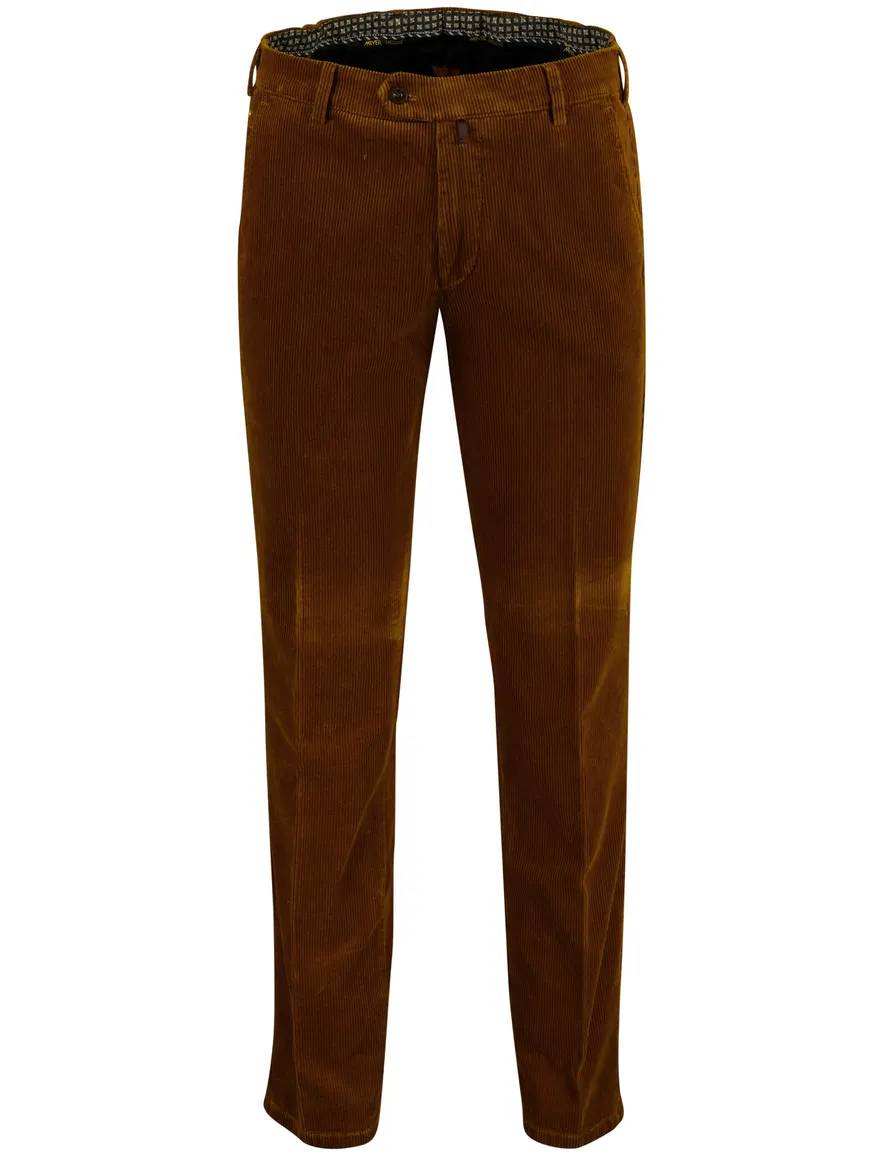 Broek Meyer Bonn bruin corduroy normale fit