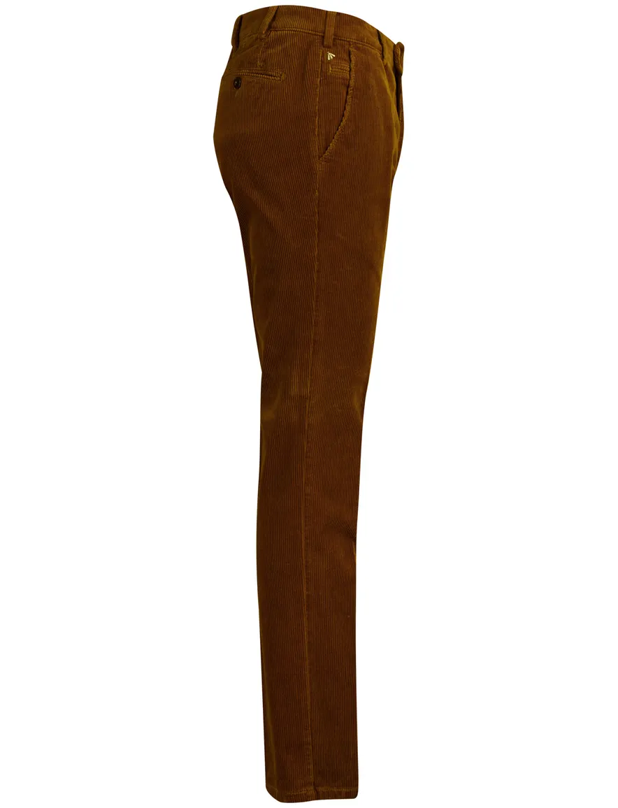 Broek Meyer Bonn bruin corduroy normale fit