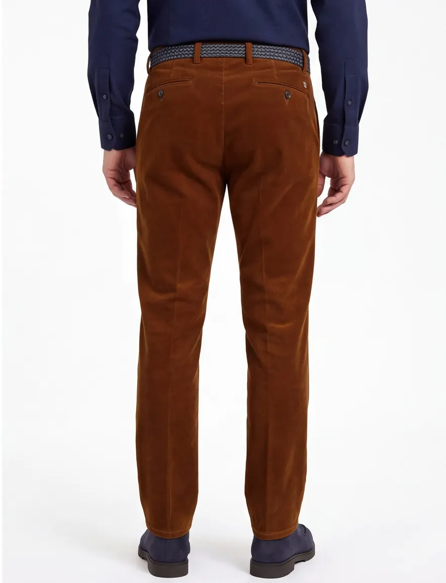 Meyer Pantalon wol camel corduroy Bonn
