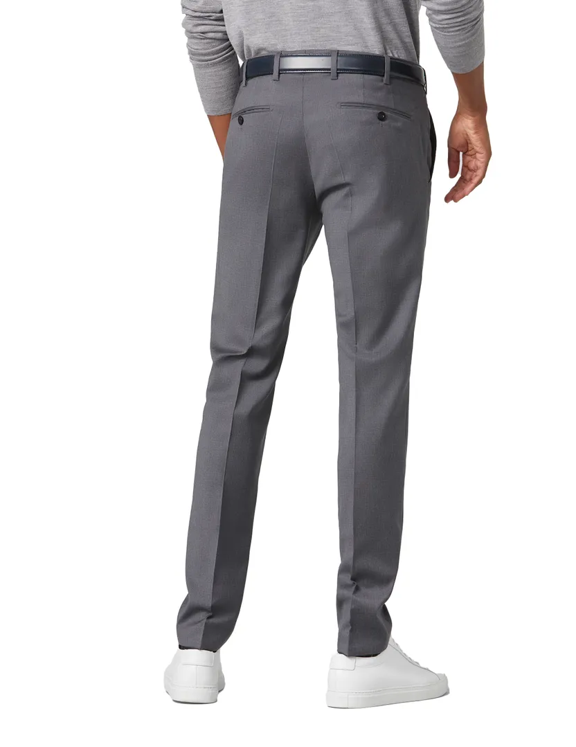 wollen pantalon Meyer Bonn grijs effen wol