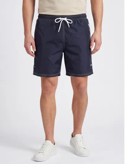 Paul & Shark Paul & Shark zwemshort navy merk opdruk elastische band