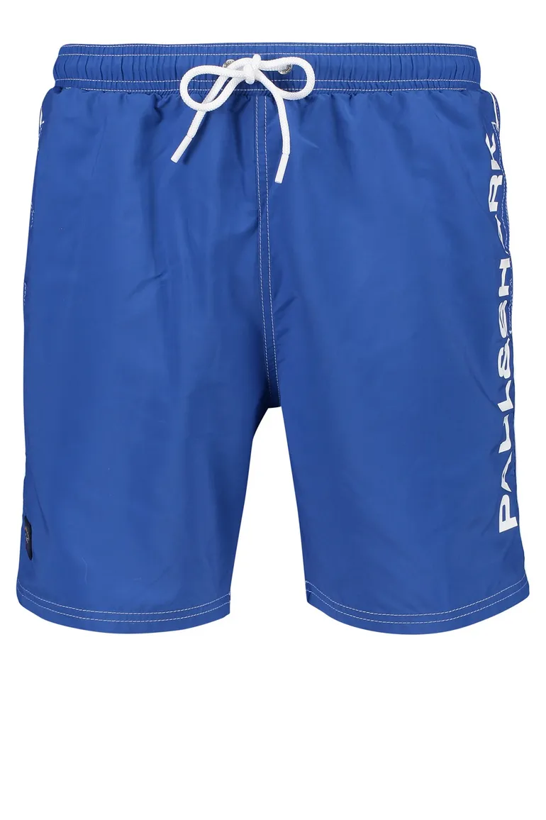 Paul & Shark zwemshort merk opdruk blauw