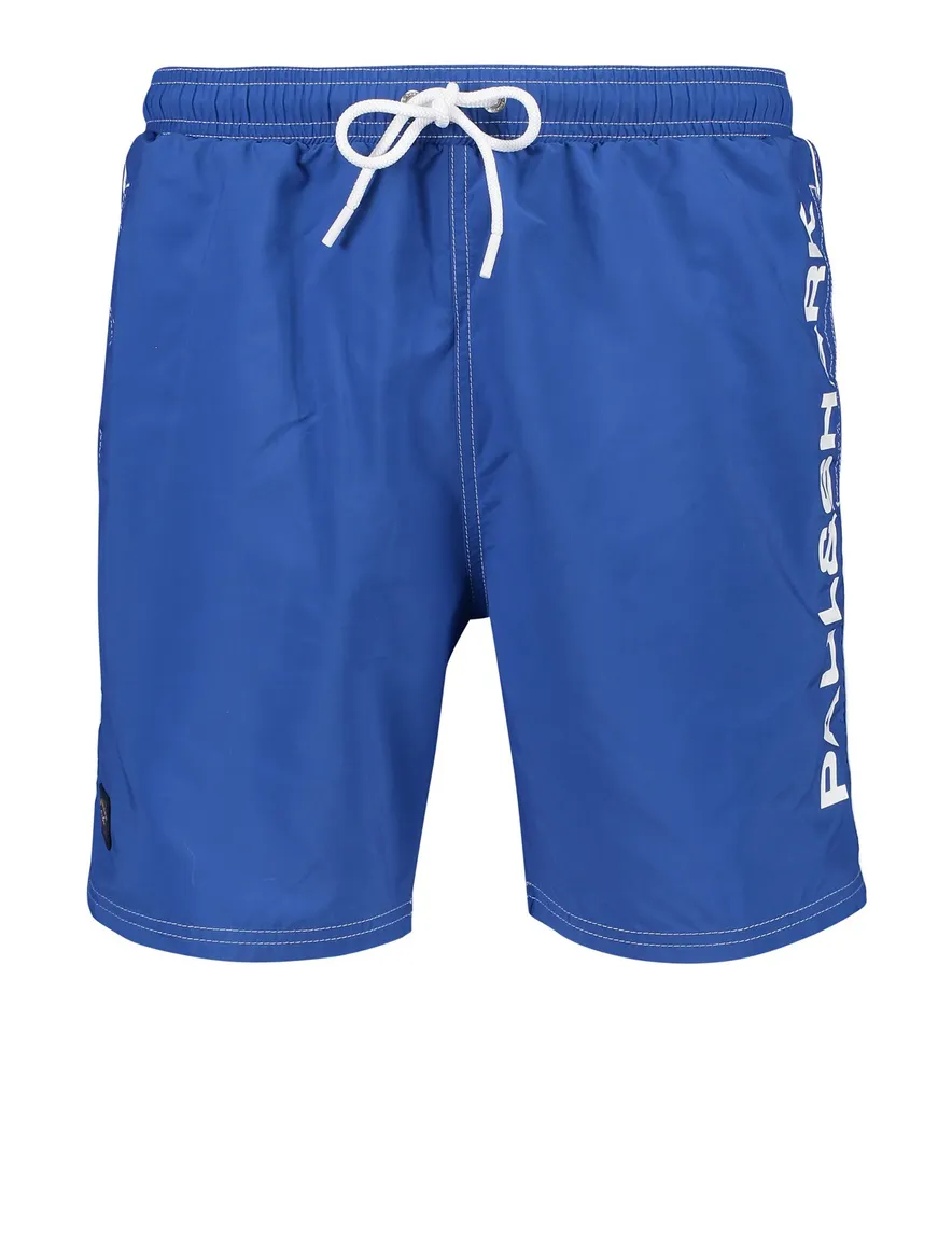 Paul & Shark zwemshort merk opdruk blauw