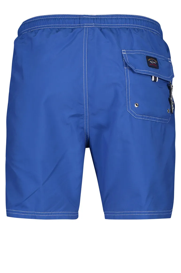 Paul & Shark zwemshort merk opdruk blauw