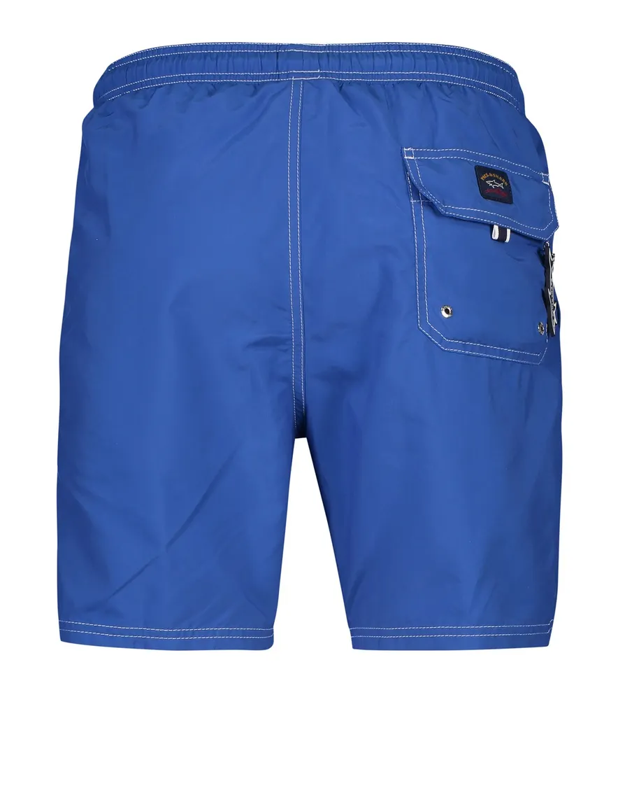 Paul & Shark zwemshort merk opdruk blauw