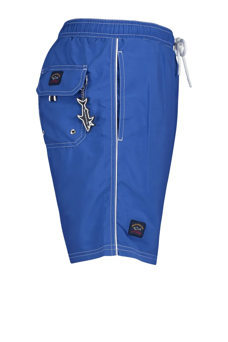 Paul & Shark zwemshort merk opdruk blauw