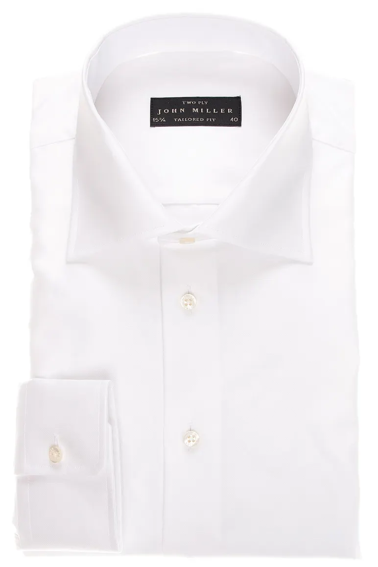 John Miller shirt tailored fit wit mouwlengte 7 easy care