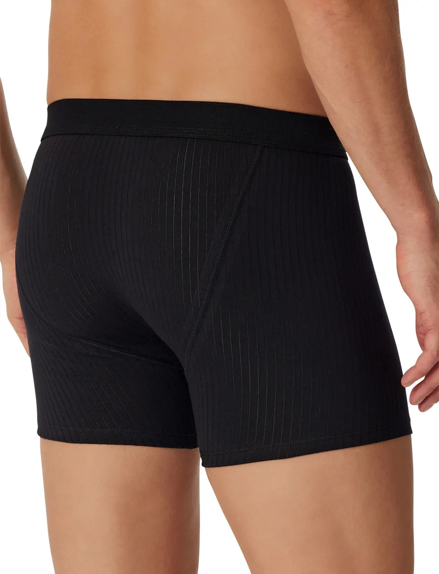 5=4 Schiesser boxershort Authentic zwart 2-pack katoen