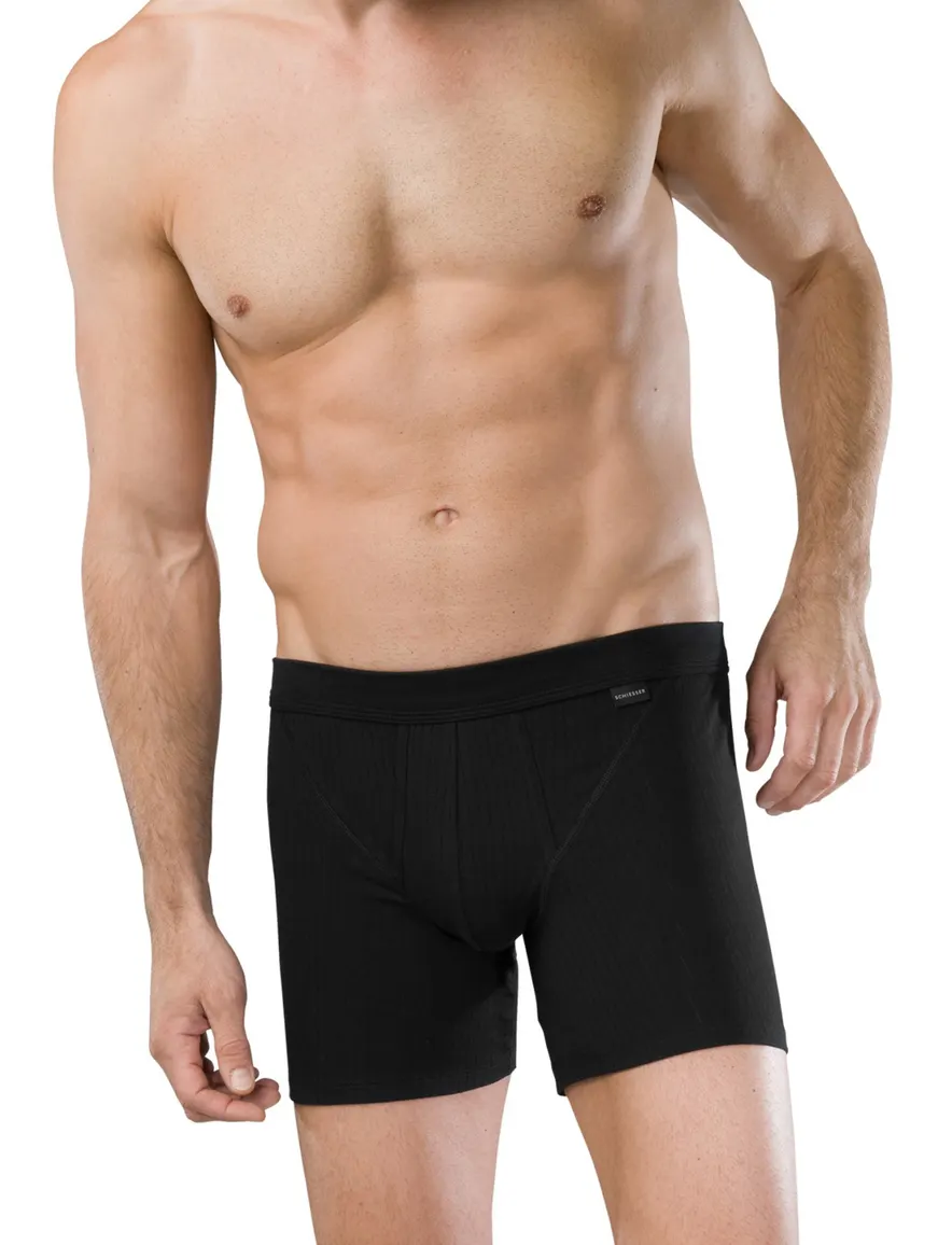 5=4 Schiesser boxershort Authentic zwart 2-pack