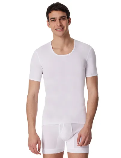 Schiesser Schiesser t-shirt Original Classics doppelripp wit